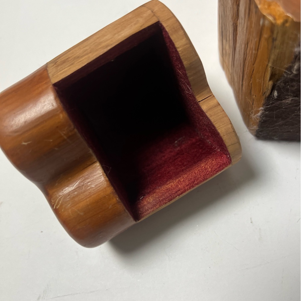 - Rare -Vintage Jeff Trag Micanopy Florida 1987 Hand Carved Wood Box - Picture 11 of 11